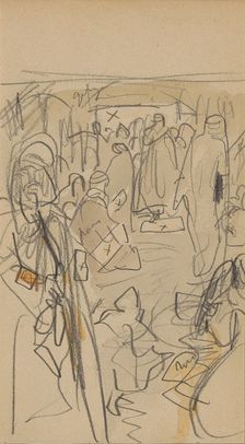 Street with figures in Biskra, 1922. Creator: Marius Bauer