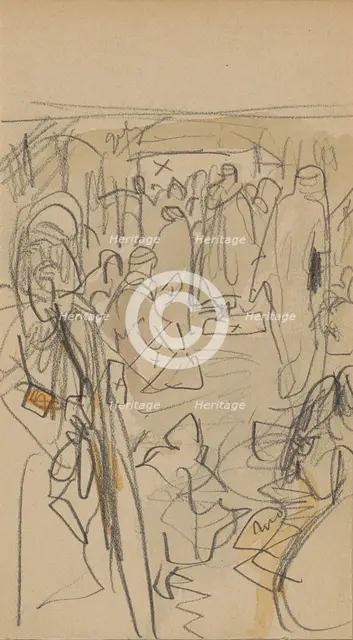 Street with figures in Biskra, 1922. Creator: Marius Bauer.