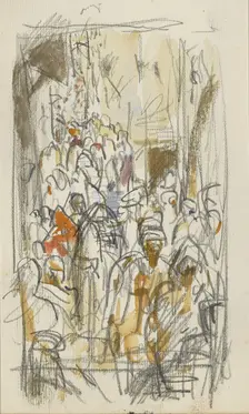 Street with figures in Biskra, 1922. Creator: Marius Bauer