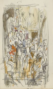 Street with figures in Biskra, 1922. Creator: Marius Bauer
