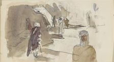 Street with figures in Biskra, 1922. Creator: Marius Bauer