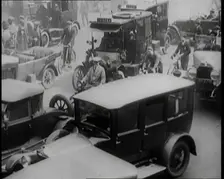 Streets Filled With Heavy Traffic and Pedestrians in London, 1926. Creator: British Pathe Ltd