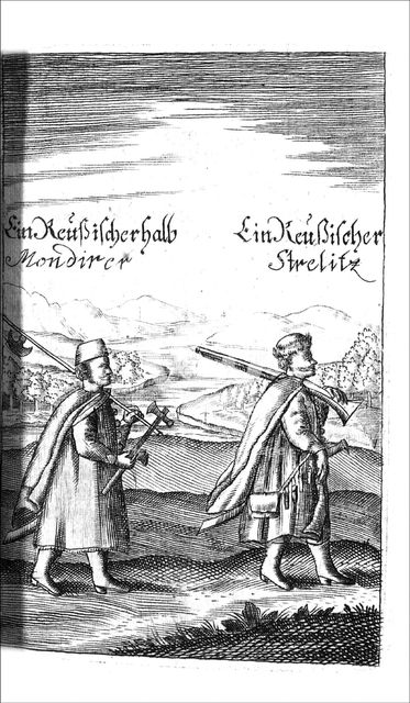 Streltsy (from Georg Adam Schleissing Derer beyden Czaaren in Reussland Iwan und Peter Alexewiz), 1693. Artist: Anonymous  