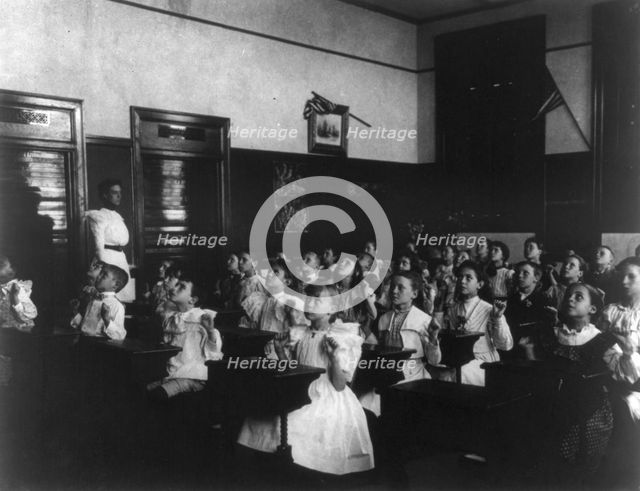Stretching, Fifth Division, (1899?). Creator: Frances Benjamin Johnston.