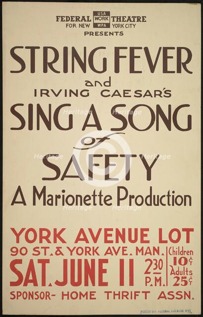 String Fever, New York, [1930s]. Creator: Unknown.
