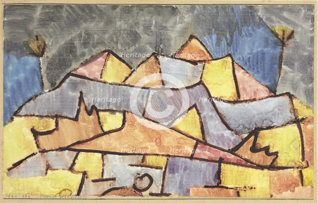 Strict Mountain Form (Crystalline Mountains), 1924. Creator: Klee, Paul (1879-1940).