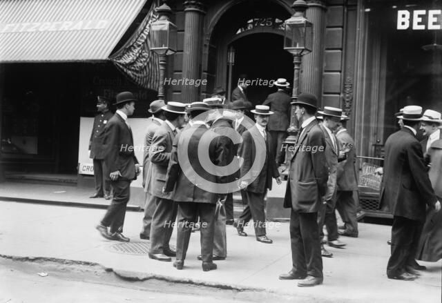 Strike at Bryant Hall, between c1910 and c1915. Creator: Bain News Service.