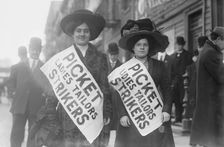 Strike pickets, 1910. Creator: Bain News Service