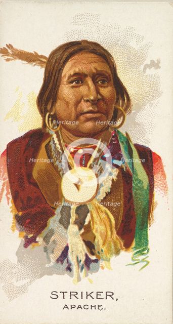 Striker, Apache, from the American Indian Chiefs series (N2) for Allen & Ginter Cigarettes..., 1888. Creator: Allen & Ginter.
