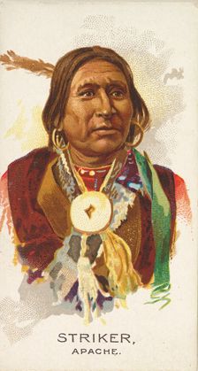 Striker, Apache, from the American Indian Chiefs series (N2) for Allen & Ginter Cigarettes..., 1888. Creator: Allen & Ginter