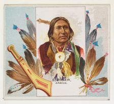 Striker, Apache, from the American Indian Chiefs series (N36) for Allen & Ginter Cigarette..., 1888. Creator: Allen & Ginter
