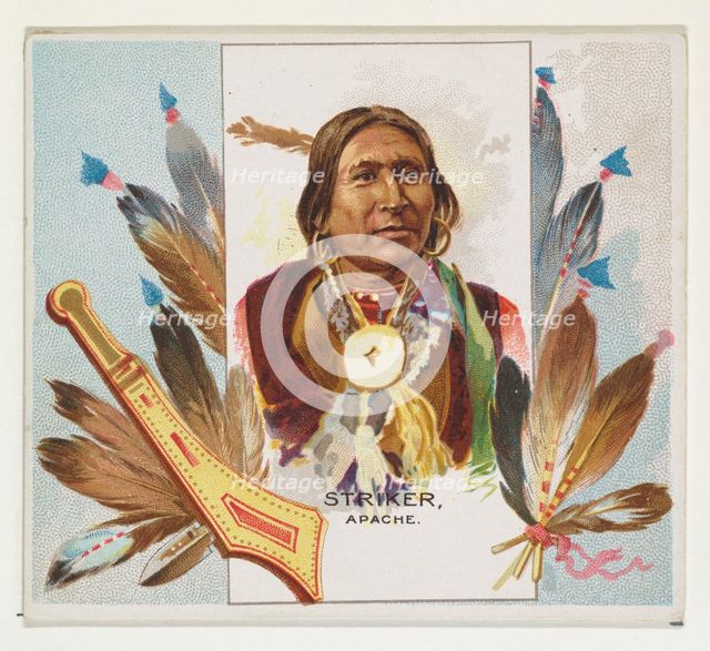 Striker, Apache, from the American Indian Chiefs series (N36) for Allen & Ginter Cigarette..., 1888. Creator: Allen & Ginter.