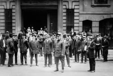 Strikers leave Sherry's, 1912. Creator: Bain News Service