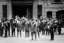 Strikers leave Sherry's, 1912. Creator: Bain News Service