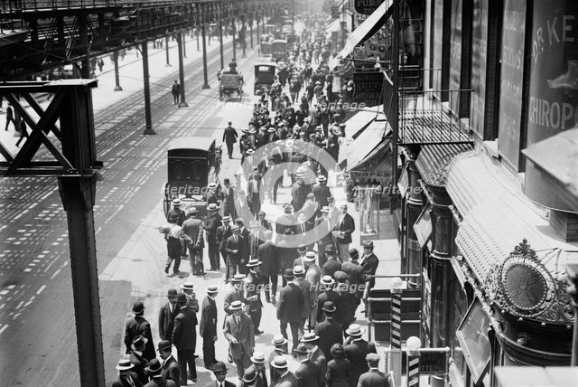 Striking waiters, 1912. Creator: Bain News Service.