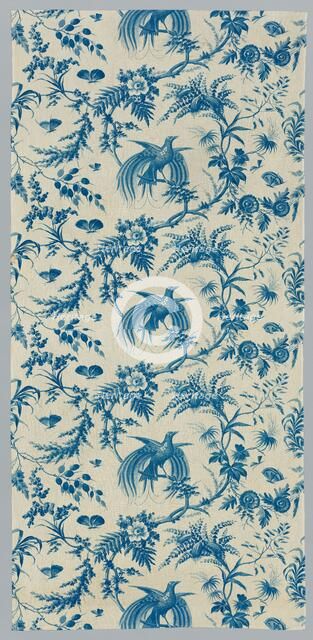 Strip of Copperplate Printed Cotton, early 1800s. Creator: Unknown.