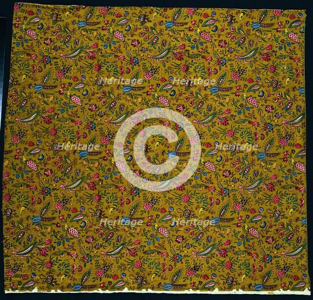 Strip of Woodblock Printed Cotton, 1780. Creator: Christophe Philippe Oberkampf (French, 1738-1815), firm of.