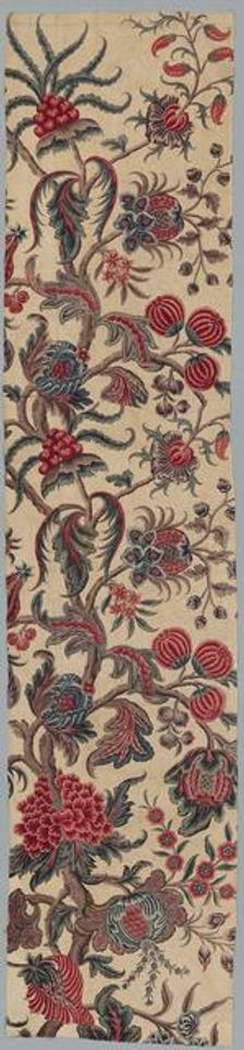 Strip of Woodblock Printed Linen, c. 1785. Creator: Unknown