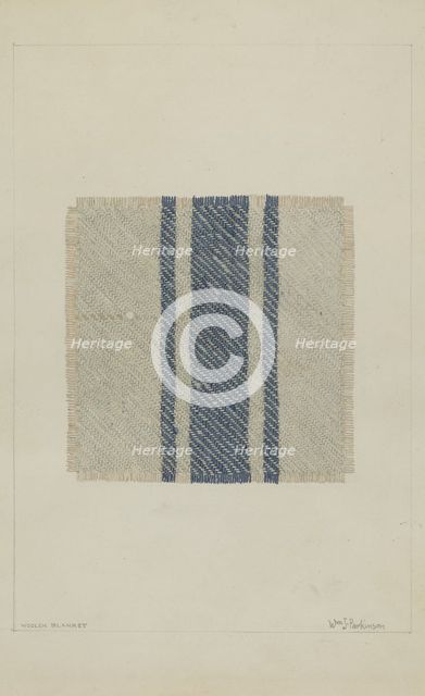 Striped Kersey, c. 1937. Creator: William Parkinson.