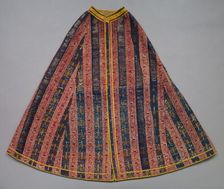 Striped silk mantle for a statue of the Virgin, late 1400s to 1500s. Creator: Unknown