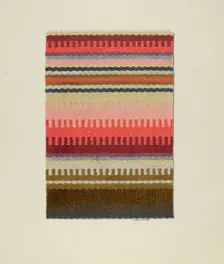 Striped Stair Carpet, 1935/1942. Creator: Merkley, Arthur G.