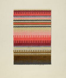 Striped Stair Carpet, 1935/1942. Creator: Merkley, Arthur G.