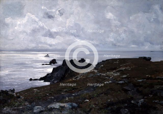 'Strong Current Point', 1884.  Artist: Emmanuel Lansyer