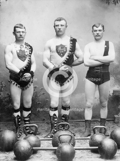 Strongmen at the Thule Athletic Club, Trelleborg, Sweden, 1898. Creator: Unknown.