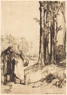 Stroll of the Convalescent (La promenade du convalescent). Creator: Alphonse Legros