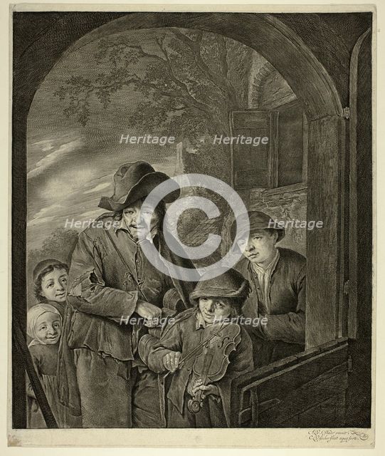 Strolling Musicians, 1648/58. Creator: Cornelis de Visscher.