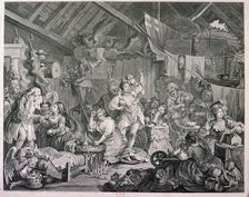 Strolling actresses dressing in a barn 1738. Artist: William Hogarth