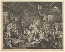 Strolling Actresses Dressing in a Barn, May 1738. Creator: William Hogarth