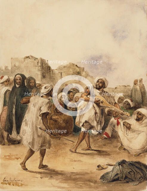 Strolling Players, 1833. Creator: Eugene Delacroix.