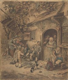 Strolling Violinist at an Ale House Door, 1625-85. Creator: Unknown