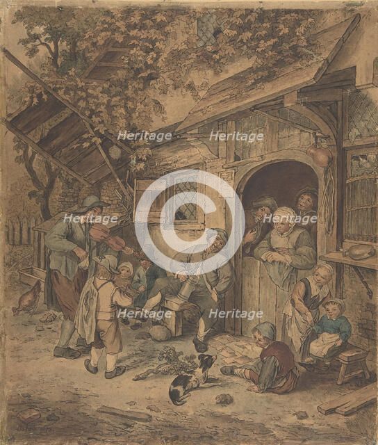 Strolling Violinist at an Ale House Door, 1625-85. Creator: Unknown.