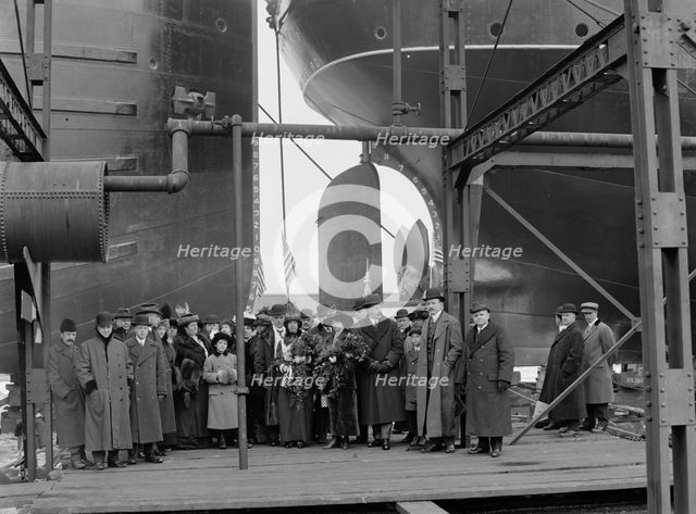 Strs. A.D. MacTier and F.P. Jones, launching party, 1913 Mar 8. Creator: Unknown.