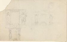 Structure with Figures in Asian Dress (Illustration for ?The Casket??), c. 1812?. Creator: John Flaxman
