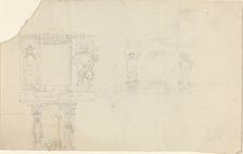 Structure with Figures in Asian Dress (Illustration for ?The Casket??), c. 1812?. Creator: John Flaxman