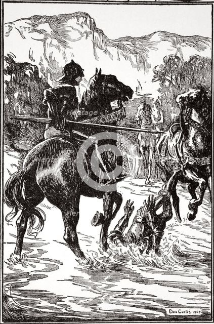 'Struck him such a blow', 1905.  Creator: Dora Curtis.