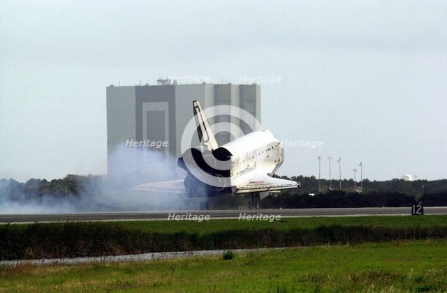 STS-108 touchdown, Kennedy Space Center, Florida, USA, December 17, 2001.  Creator: NASA.