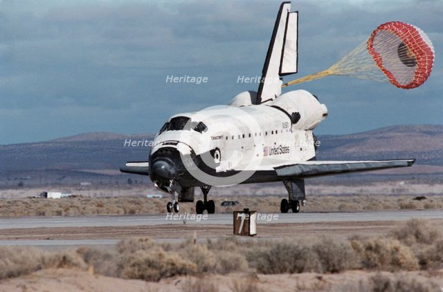 STS-53 lands at Edwards Air Force Base, USA, December 9, 1992. Creator: NASA.