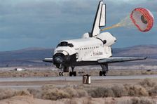 STS-53 lands at Edwards Air Force Base, USA, December 9, 1992. Creator: NASA