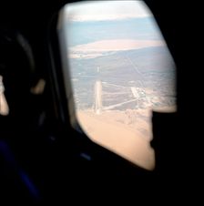 STS-6 on approach to Edwards Air Force Base, California, USA, April 9, 1983. Creator: Donald H. Peterson