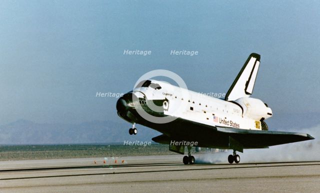 STS-7 landing, California, USA, June 24, 1983.  Creator: NASA.