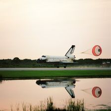 STS-94 landing, Kennedy Space Center, Florida, USA, July 17, 1994. Creator: NASA