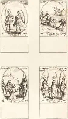 Sts. Nicostratus and Anthiocus; St. Julia; St. Desiderius; Sts. Susanna, Palladia, an. Creator: Jacques Callot