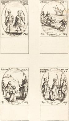 Sts. Nicostratus and Anthiocus; St. Julia; St. Desiderius; Sts. Susanna, Palladia, an. Creator: Jacques Callot