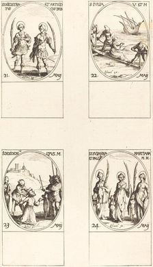 Sts. Nicostratus and Anthiocus; St. Julia; St. Desiderius; Sts. Susanna, Palladia, an. Creator: Jacques Callot