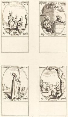 Sts. Chrysanthus & Daria; Sts. Crispin & Crispinian; St. Evaristus; St. Frumentius. Creator: Jacques Callot