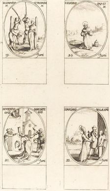 Sts. Gervase & Protase; St. Silverius; St. Eusebius of Samosata; St. Paulinus of Nola. Creator: Jacques Callot